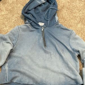 Cotton citizen cropped hoodie size medium blue